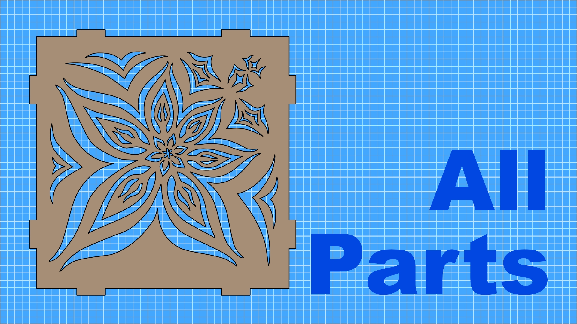 non assembled parts of a lantern